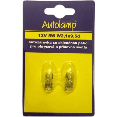 AUTOLAMP 12V 5W W2,1x9,5d W5W celoskl.-blister 2 ks