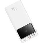 Baseus Външен пакет батерии 2x USB, Type-C, Micro-USB, 22.5W, 20000mAh + Type-C кабел, 3A, 30cm - Baseus Star-Lord (PPXJ080002) - Бял