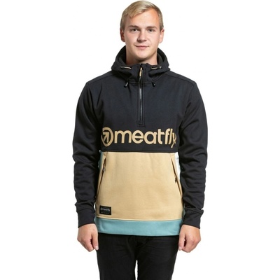 Meatfly technická mikina Tason light brown / black