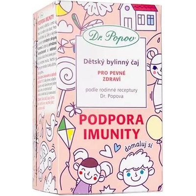 Dr. Popov Detský bylinný čaj na priedušky 20 x 1,5 g