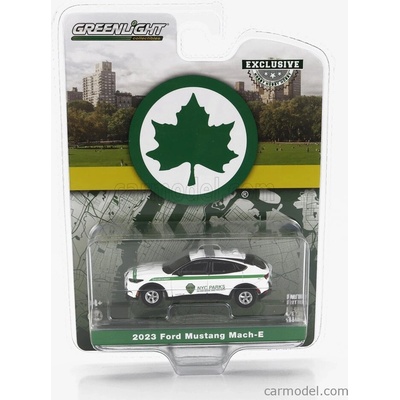 Greenlight Ford usa Mustang Mach-e Nycd Of Parks 2023 Bílá Zelená 1:64