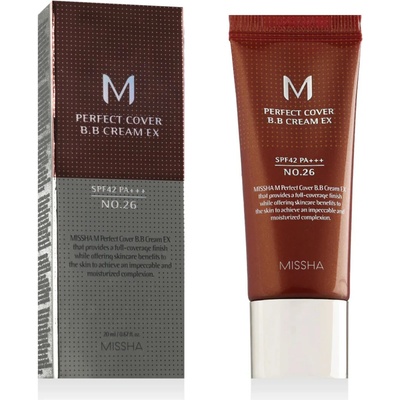 Missha BB krém M Perfect Cover BB Cream SPF42 No.26 Cool Natural Caramel 20 ml