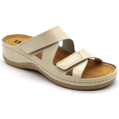 Leon 906 Dámske zdravotné šlapky Béžová