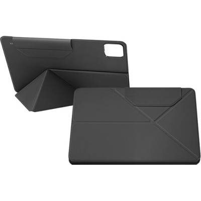 Xiaomi puzdro s podstavcom, s efektom kože, aktívne FLIP, stolný držiak, Pad 8 Pro / Pad 8 / Pad 7 Pro Tmavošedá BHR08RWGL