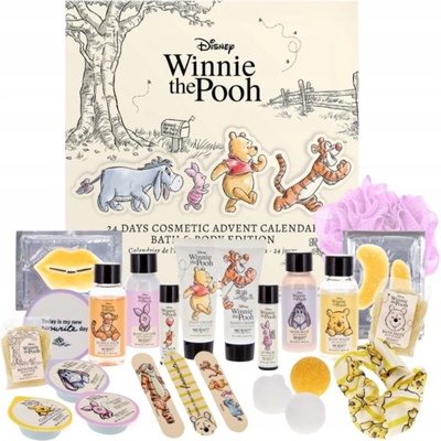 Disney Winnie the Pooh kalendarz adwentowy 2025 24 kozmetických produktov a doplnkov