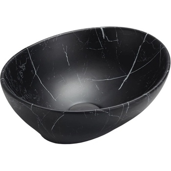 Mexen Elza надплотова мивка 40 x 33 см, черен камък - 21014099 (21014099)