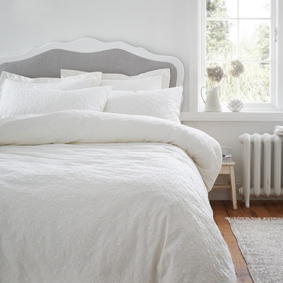 Bianca Бяло памучно спално бельо за двойно легло 200x200 cm - Bianca (BD/58257/R/DQS/WH)