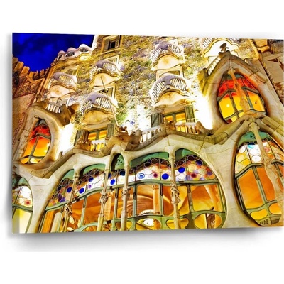 Sablio Obraz Barcelona Gaudi Casa Batllo 1 - 90x60 cm