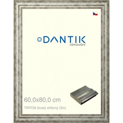 DANTIK rámeček 60x80 | TRITON široký stříbrný (Plexi Čiré) – Zboží Živě