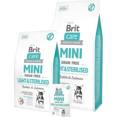 Brit Care Mini Grain Free Light & Sterilised Rabbit & Salmon 0,4 kg