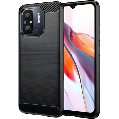 Xiaomi Carbon Shield TPU калъф за Xiaomi Redmi 12C/Redmi 11A - Черен KP26778