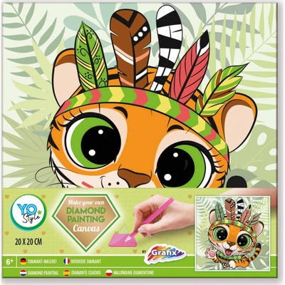 Grafix Diamantové malování Tygřík 20 x 20 cm na plátně – Zbozi.Blesk.cz