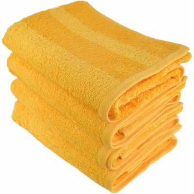 BerryHome Stripe sada bambusových uterákov 50 x 90 cm 4 ks žlté