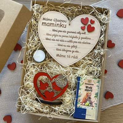 Dekorace z Česka Dárková sada pro maminku - srdce Úžasná maminka Varianta: Množné číslo