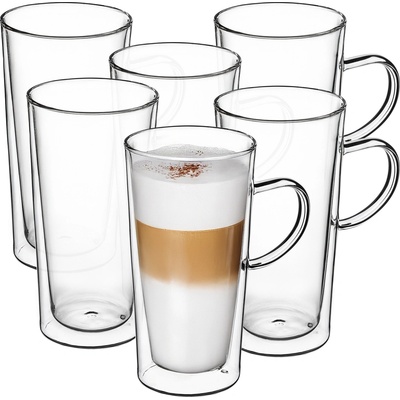 Kadax Sklenice na kávu a čaj 6 x 470 ml