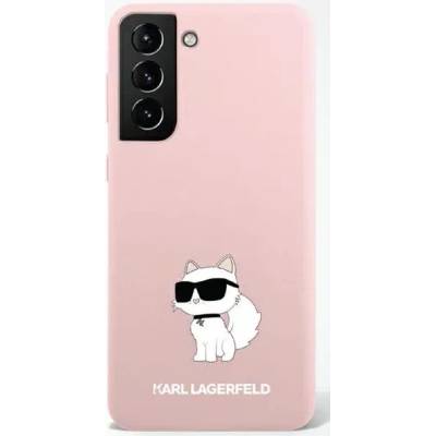 KARL LAGERFELD Samsung Galaxy S23 твърд розов силиконов калъф Choupette (KLHCS23SSNCHBCP)