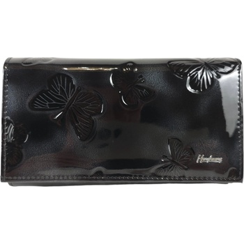 Черно лачено портмоне с пеперуди - Moana