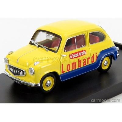 Brumm Fiat 600 Brodo Lombardi 1960 Žlutá Modrá 1:43