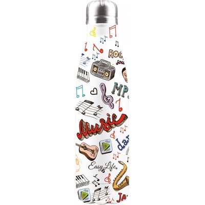 Easy Life Cestovní lahev Music On Air bílá 500 ml