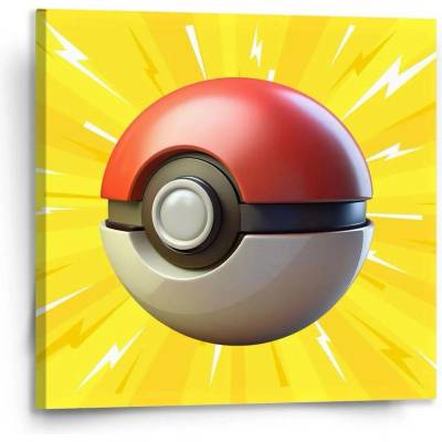 Sablio Obraz Pokemon ball Exploze - 110x110 cm
