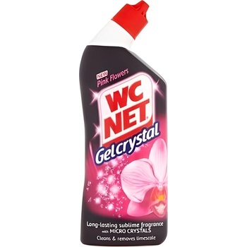 WC Net Gelcrystal WC gelový čistič Pink Flower 750 ml