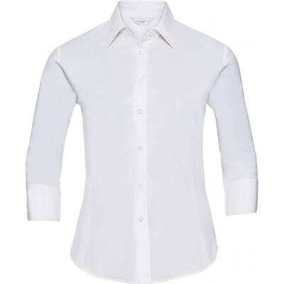 Russell Athletic 946f / Дамска еластична блуза с 3/4 ръкави - бяла l (11946f00103)