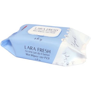 Lara Бебешки мокри кърпички с капак Lara - Fresh, 120 броя, Sky (54009) - ozone