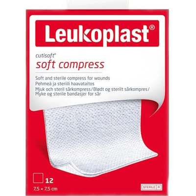 Leukoplast Cutisoft Soft Compress S 7,5 x 7,5 cm 12 ks
