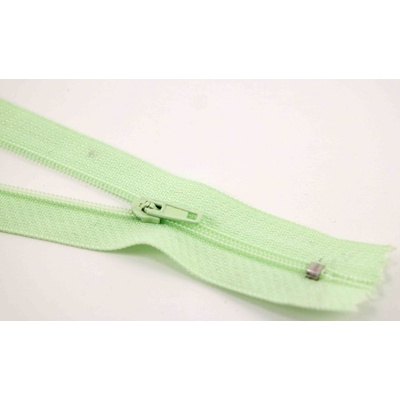 Nedeliteľný jemný plastový špirálový zips (veľkosť číslo 3) rôzne farby - dĺžka 12 cm - 60 cm 16 cm Hráškovo zelená