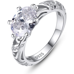 Silenti Jewelry Сребърен пръстен "Възторг" - 8 - 57мм (18.1мм диам. )