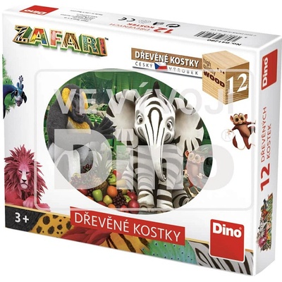 Dino Safari 12 drevené koctky