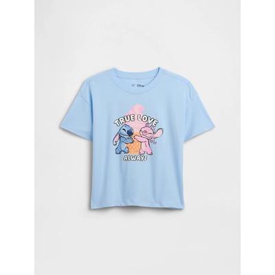 GAP detské oversize tričko Gap × Lilo & Stitch modrá