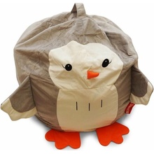 BeanBag tučniak Tuky biela / sivá