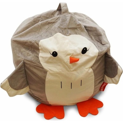 BeanBag tučniak Tuky biela / sivá