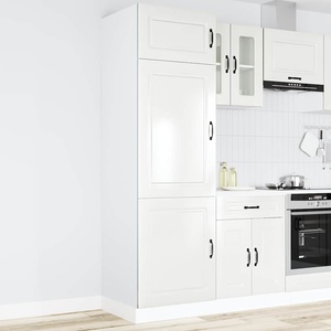 vidaXL Кухненски шкаф, Kalmar, бял гланц, инженерно дърво (853629)