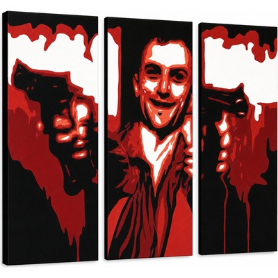 Ručne maľovaný POP Art obraz Taxi Driver - 90x60 cm