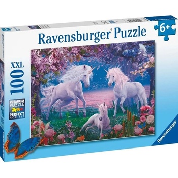 Ravensburger Пъзел Ravensburger от 100 XXL части - Очарователни еднорози (13347)