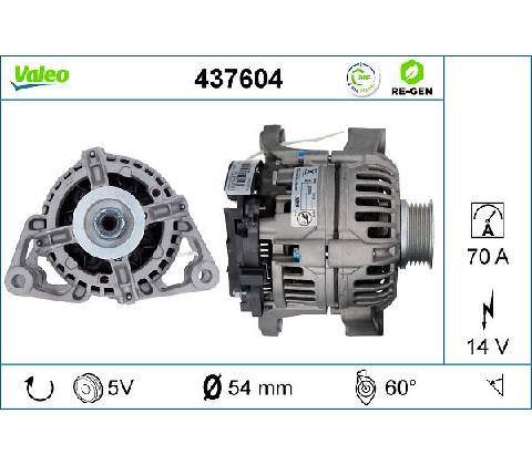 Alternátor VALEO 437604