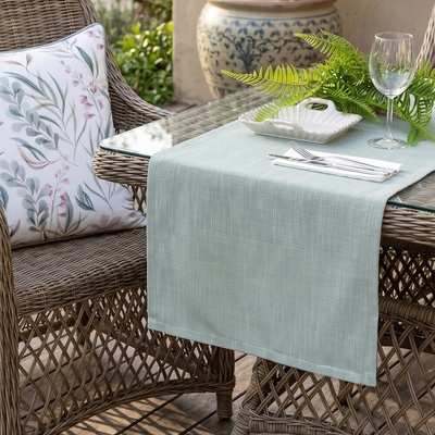 Eurofirany Jednofarebný behúň šerpa mätový mätová Polyester 40x140cm