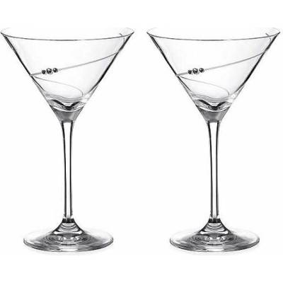 Swarovski Diamante Sklenice Silhouette na Martini přátelská souprava 2 x 240 ml
