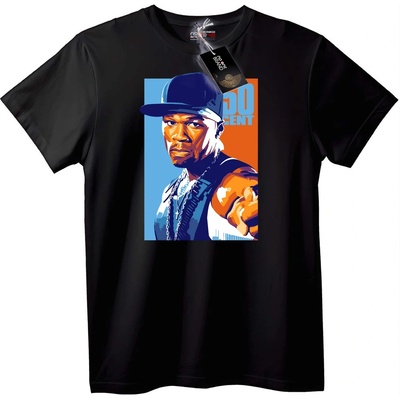 NOONEBRAND Тениска 50 Cent Музика - M, White