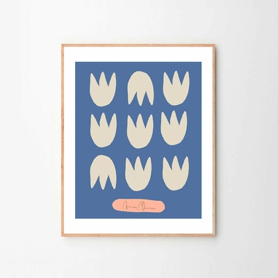 Moikka Plagát Blue Tulips by Anna Mörner 40x50 cm