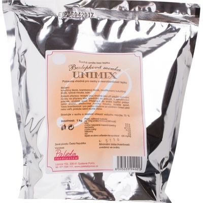 Paleta Unimix bezlepková múka 1 kg