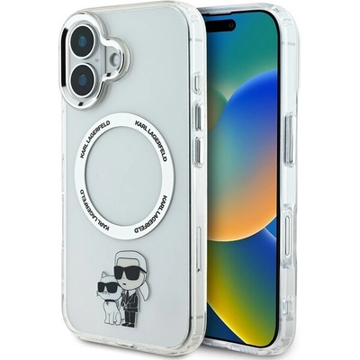 Karl Lagerfeld IML Karl and Choupette MagSafe kryt pre iPhone 16 číry
