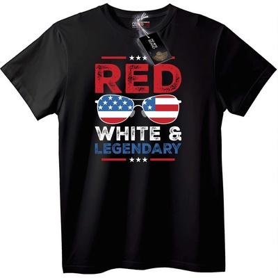 NOONEBRAND Тениска Червено Бяло & Легендарно - 2XL, White