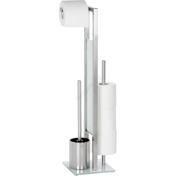 WENKO 21564100 - Четка за тоалетна RIVALTA 18x70 см, неръждаема стомана/сребрист/бял/черен (WE0058)