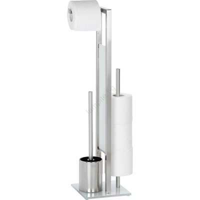 WENKO 21564100 - Четка за тоалетна RIVALTA 18x70 см, неръждаема стомана/сребрист/бял/черен (WE0058)