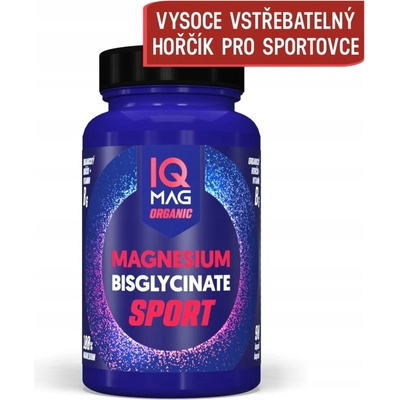 IQ Mag Sport hořčík bisglycinát + vitamin B6 90 kapslí
