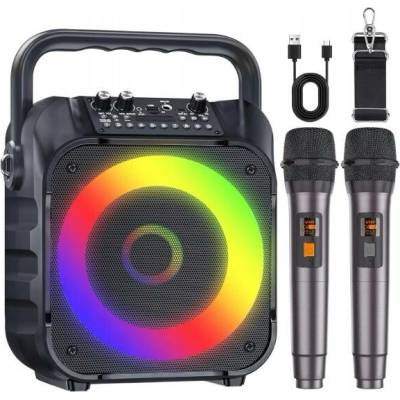 Karaoke stroj K9 M černý Bluetooth 15 W se 2 mikrofony