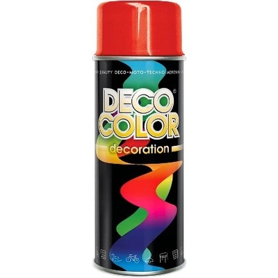 DecoColor 400 ml Barva ve spreji DECO lesklá RAL 3000 červená ohnivě